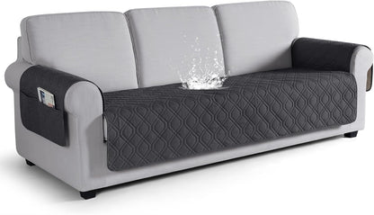 VANSOFY Couch Cover, Waterproof Sofa Covers Washable Slipcover Furniture Protector Couch Seat Covers Non-Slip Couch Cover for Dogs, Pets(Sofa, Dark Gray)