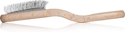 Chris Christensen Mark III Slicker Brush for Dogs, 12mm Pins, Groom Like a Pro, Handcrafted Lightweight Beechwood Ergonomic Handle, Stainless Steel Pins, A5III Medium. Made in Germany.