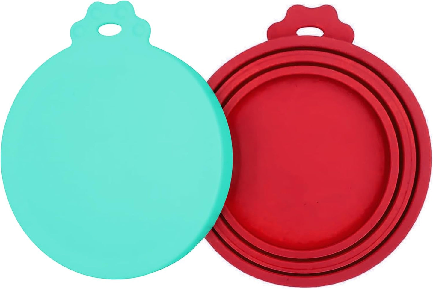 2 Pack Pet Food Can Covers, Silicone Universal Can Lids for Dog & Cat Food, BPA Free, One Fit Most Standard Size Food Cans Green/Blue