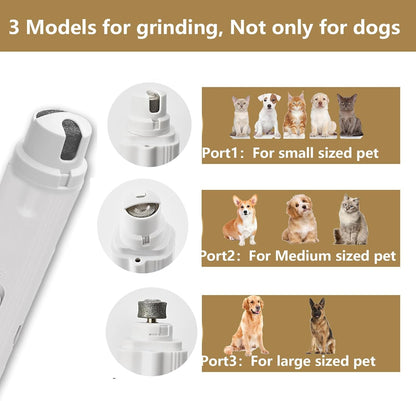 2 in 1 Pet Nail Clippers and Grinder with 2 Led Lights for Dogs Cats Birds Hamster Nail Claw Trimmer Rechargeable Low Noise Dog Nail Clippers and Grinder Quick Sensor