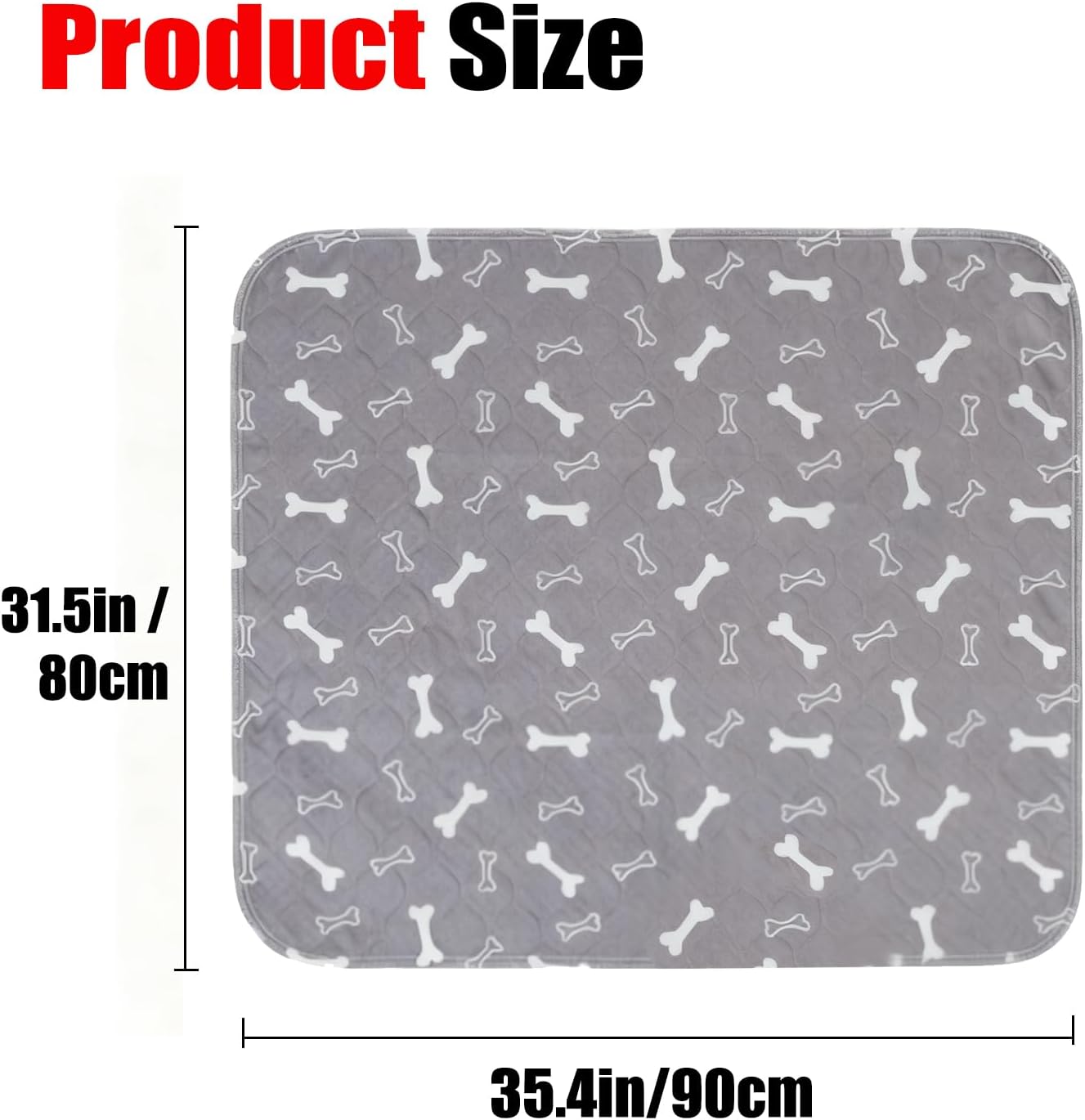 Puppy Pads with Pheromones, Reusable Puppy Pads Washable for Dogs & Cats - Leak & Odor Proof, Non-Slip Base, Easy to Clean & Reusable (L: 31.5" × 35.4")