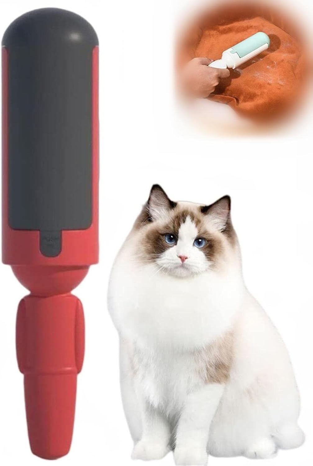 2023 New Pet Hair Remover Roller - Reusable and Washable for Dog/Cat Fur - Best for Couch and Furniture (A-White)