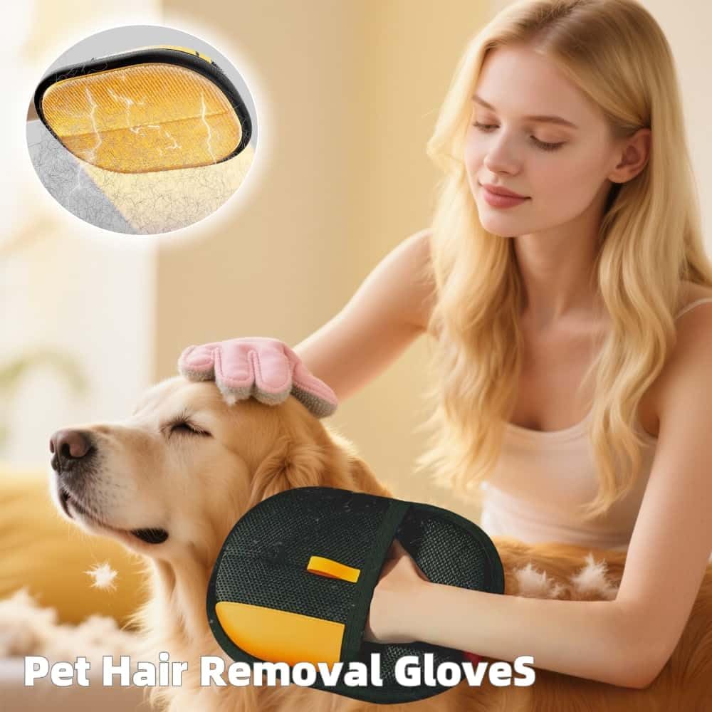 Pet Hair Remover, Pet Hair Removal Gloves for Carpet, Couch, Furniture, Car Seat, Upgraded Pet Hair Removal Tool (2PCS)