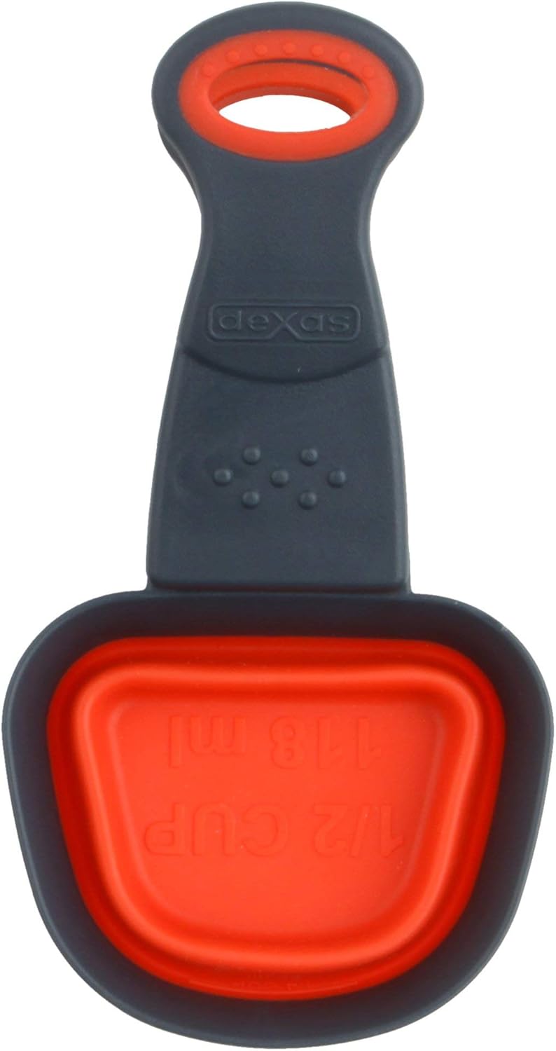 Dexas Collapsible Square KlipScoop, 1 Cup Capacity, Red, GSK1432-1795
