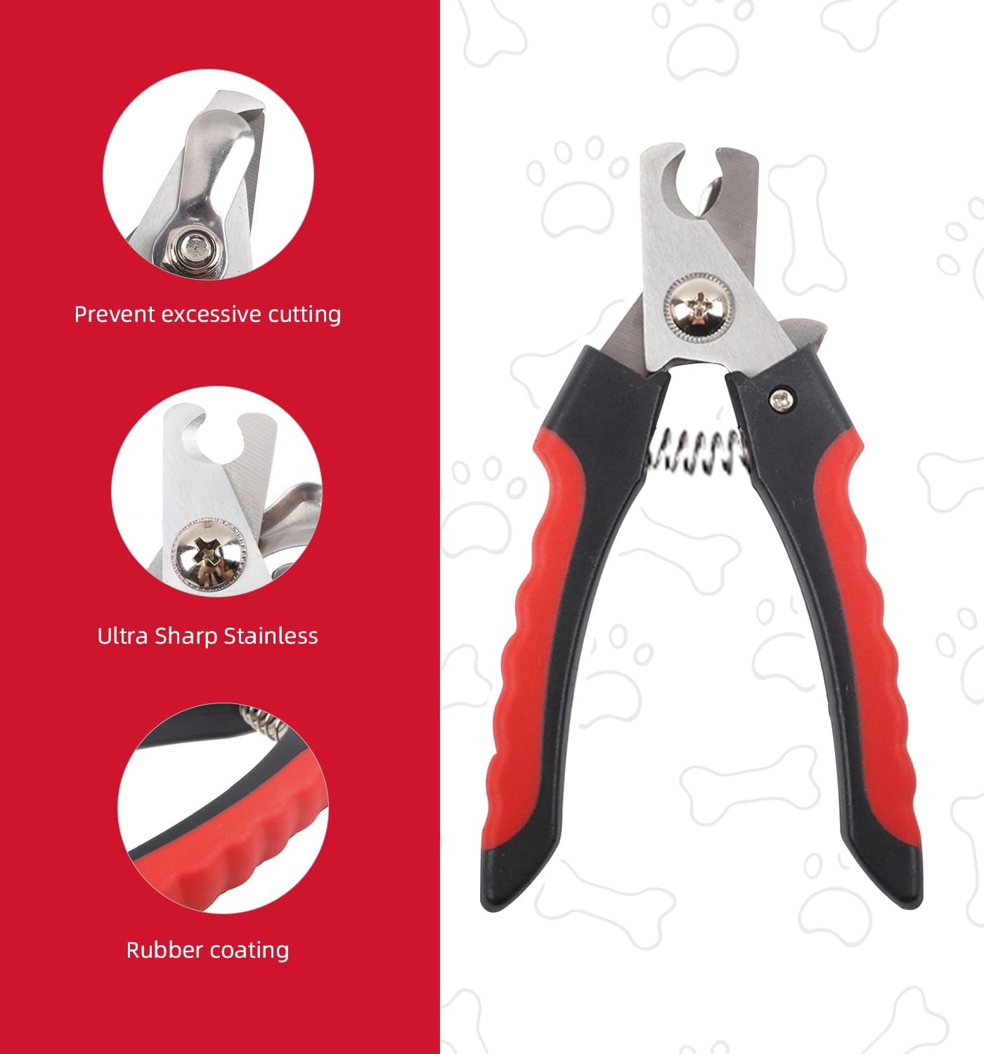 4.72 inch Dog Nail Clippers for Small Dogs, Ultra Sharp Stainless Cat Nail Clippers with Guard for Dogs, Cats, Rabbits and Guinea Pigs, Free Nail File(C Style)