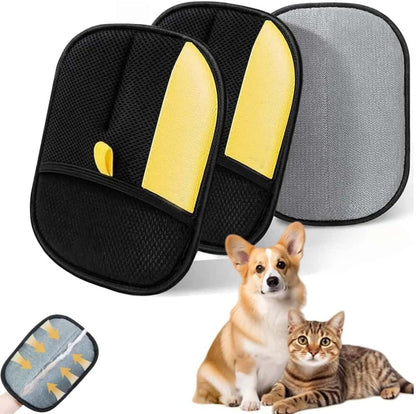Pet Hair Remover, Pet Hair Removal Gloves for Carpet, Couch, Furniture, Car Seat, Upgraded Pet Hair Removal Tool (2PCS)