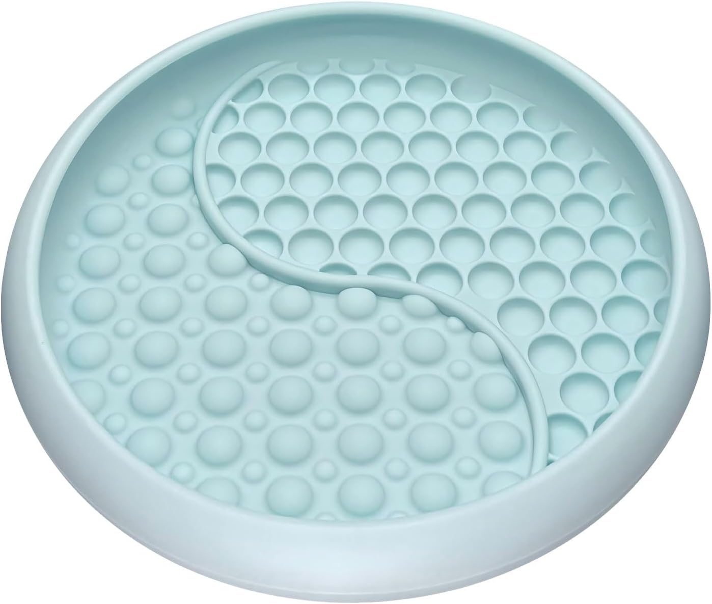 Lick Mat for Dogs, Silicone Slow Feeder Licking Mat with Non-Slip Suction Cups, Freeze-Friendly Lick Bowl for Enrichment Play, Anxiety Relief & Keeps Busy (8.0" x 1.4" Light Blue)