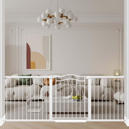 Fairy Baby 68.1"-70.8" Extra Wide Press Mounted Baby Gate Indoor for Kids Or Pets Walk Thru No Drill Long Dog Gates for The House Doorway Child Safety Gate