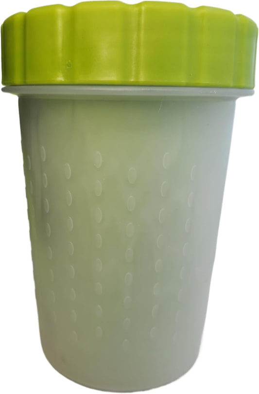 RAINBOWLOVERS Dog Paw Cleaner, Dog Paw Washer Cup, 2 In 1 Portable Silicone Pet Cleaning Brush Feet Cleaner For Dogs Grooming With Muddy Paw,Dog Foot Cleaner (Large, Green)