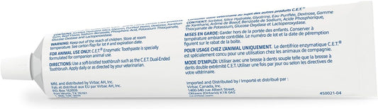 Virbac C.E.T.® Enzymatic Toothpaste| Tartar & Plaque Control for Fresh Breath | Pet Dental Care Toothpaste | Poultry Flavor, 2.5 oz