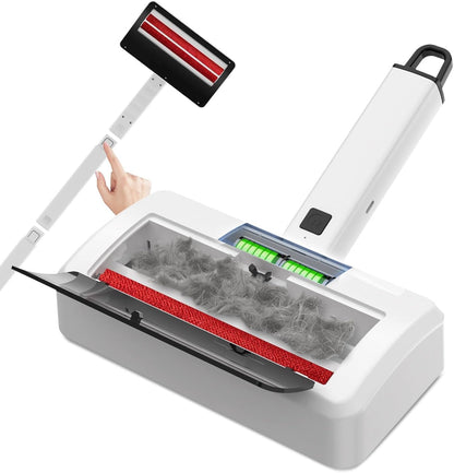 Carpet Rake Electric Rechargeable for Pet Hair Removal 10X Efficient and Quiet Cat Dog Hair Remover for Carpet, Rugs, Mats