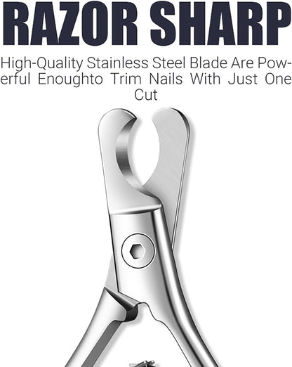 Pet Nail Clippers for Dogs & Cats – Sharp, Durable Blades with Beginner-Friendly, Hygienic Design for Small Pets Paw Care, Large Dog Nail Trimmer,Ergonomic Grooming Tool for Safe Pet Grooming