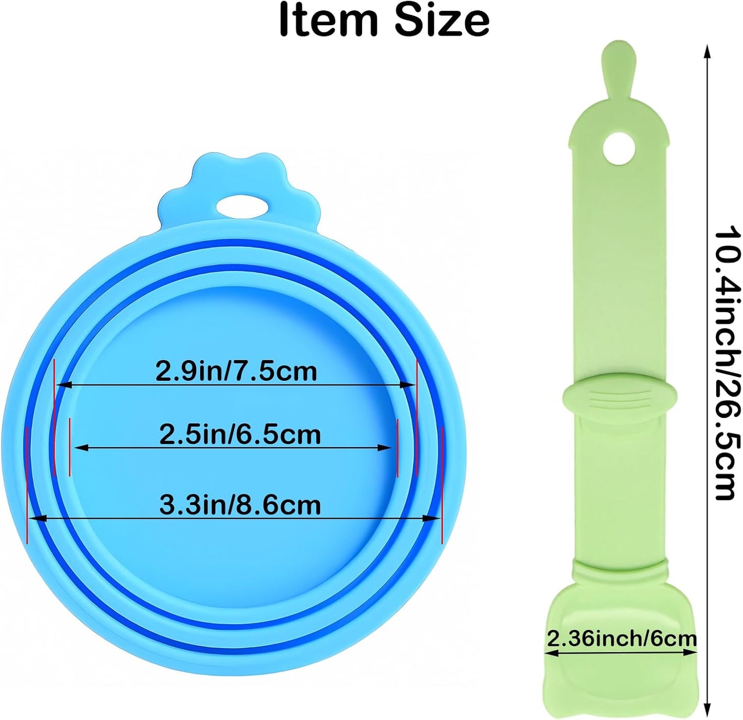 4 Pack Pet Food Can Cover Silicone Can Lids for Dog and Cat Food(Universal Size, One fit 3 Standard Size Food Cans)