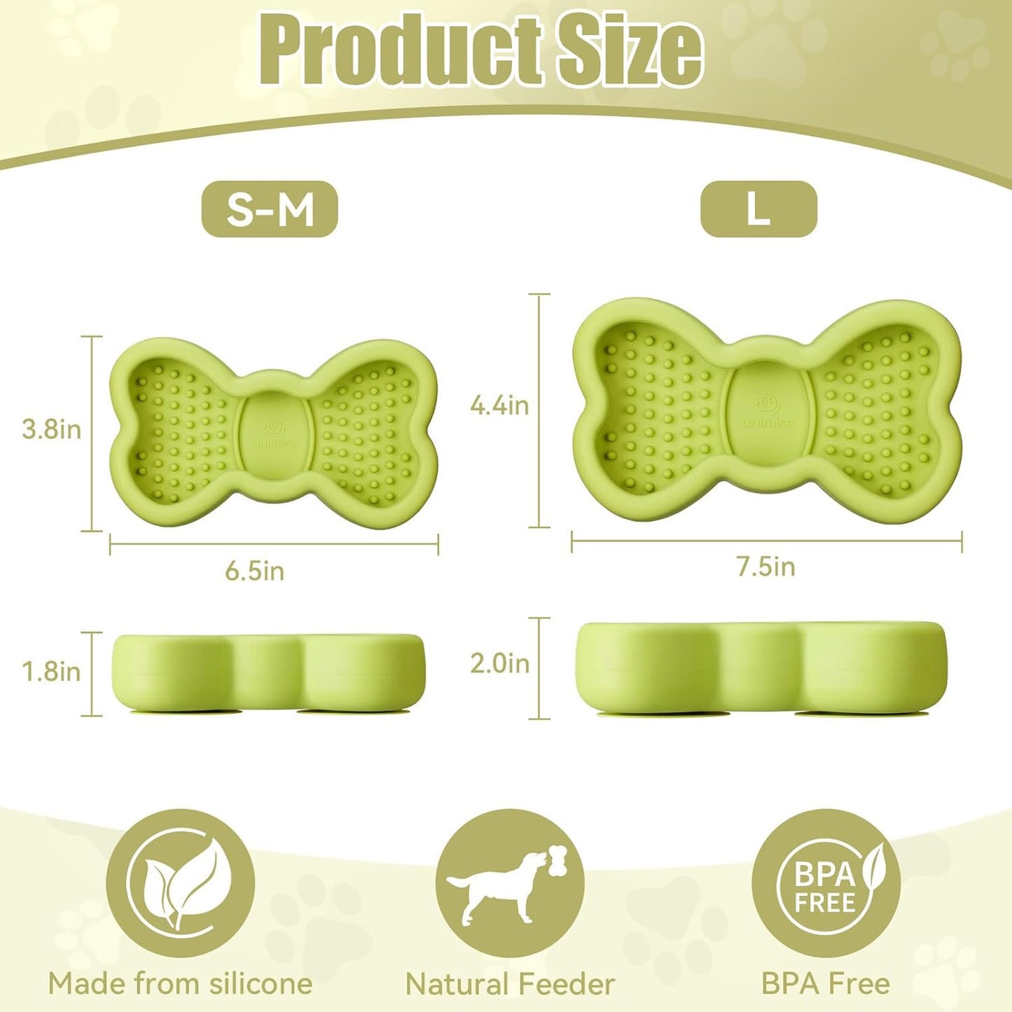 Freeze Dog Lick Bowl, Animire Non-Slip Slow Feeder Lick Mat for Dogs, Silicone Dog Enrichment Bowl for Distraction Anxiety Relief Boredom, BPA Free, Dishwasher Safe(Rose,S)