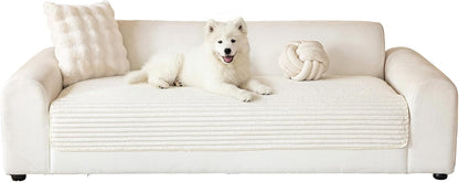 MYSKY HOME 100% Waterproof Couch Cover for Sofa, Couch Covers for Dogs, Non Slip Back Pet Sectional Sofa Covers for 3 Cushion Couch, Sofa Covers Washable, Dog Bed Cover, Dark Grey, 35"x70.9"