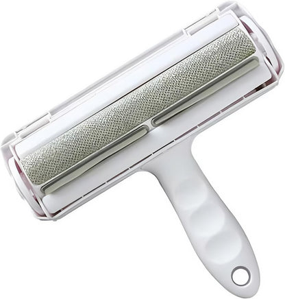 Reusable Pet Hair Remover Roller – Dog & Cat Fur Lint Cleaner for Sofa, Carpet, Bed & Car Seats – No Adhesive Required (White/Grey)