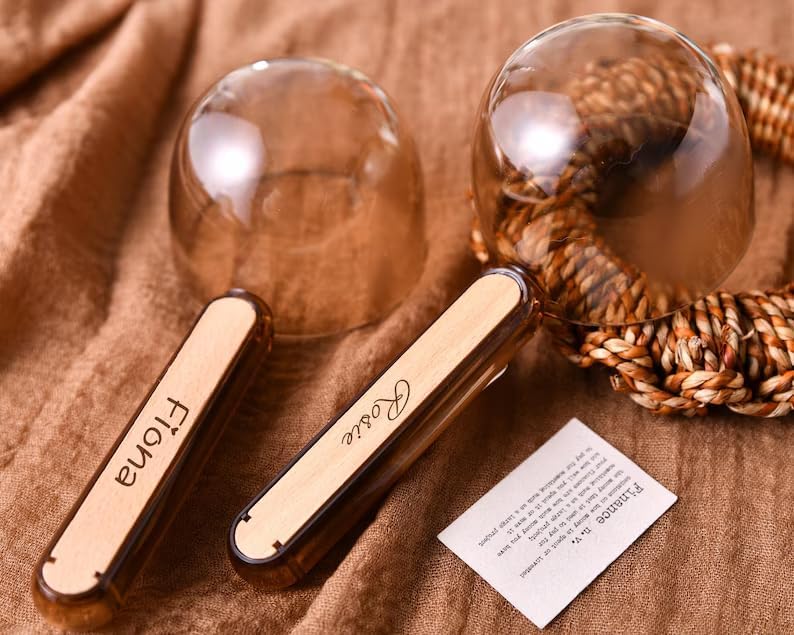 Personalized Dog & Cat Food Measuring Spoon,Engraved Pet Name Wooden Handle Scoop Sealing Clip Design