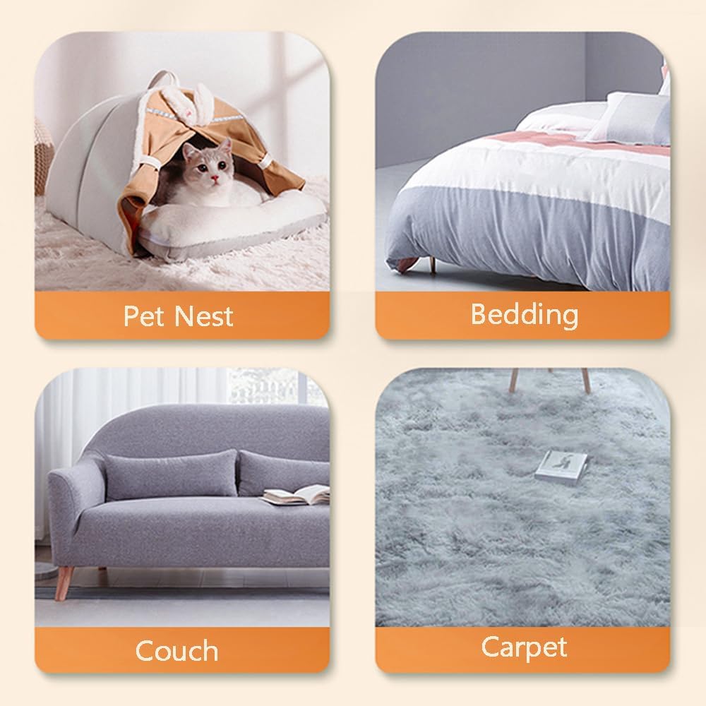 Pet Hair Remover for Furniture, Reusable 17-Inch Multifunctional Cat and Dog Hair Removal Tool for Couch, Carpet, Bedding, Car Seats
