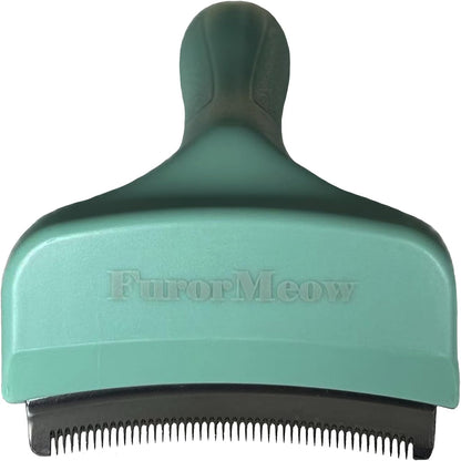 Pet Deshedding Tool with Curve Blade, Cat Grooming Brush, Tight V-shaped Teeth Shedding Comb for Cat and Dog (Pink, Large)