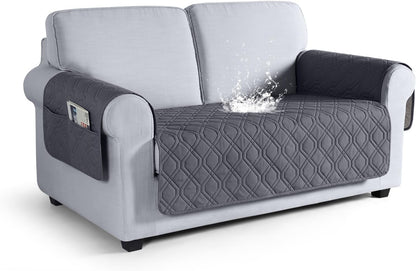 VANSOFY Couch Cover, Waterproof Sofa Covers Washable Slipcover Furniture Protector Couch Seat Covers Non-Slip Couch Cover for Dogs, Pets(Sofa, Dark Gray)