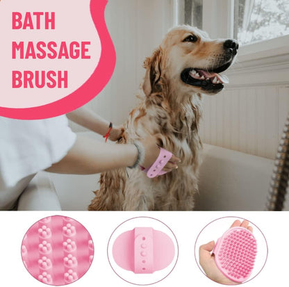 Dog Brush Grooming Kit 5PCS - Dog Brush for Shedding,Puppy Brush and Flea Comb for Dogs, Slicker Brush Comb and Dog Hair Brush Set Blue, Grooming at Home or Travel