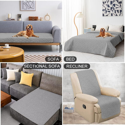 fuguitex Waterproof Dog Bed Cover Couch Cover, Anti-Slip Cat Mat Pet Pad Blanket for Sofa Chair Recliner Furniture Protrctor