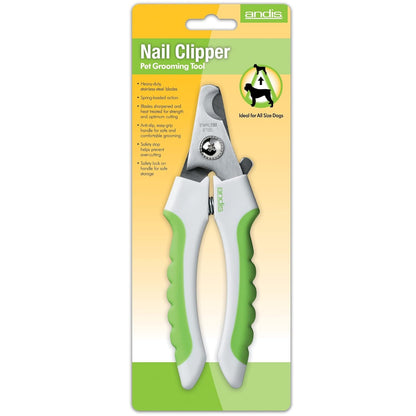 Andis 68575 Animal Nail Cutter for Small Breeds - Stainless Steel Blades with Sharp Efficiency - Designed for Repeated Use & Recommended by Pet Trainers – Medium Size & White/Green
