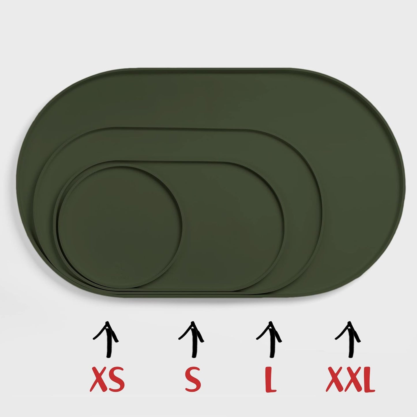 DogBuddy Dog Food Mat - Waterproof Dog Bowl Mat, Silicone Pet Mat for Food and Water Bowls, Nonslip Pet Feeding Mat with Edges, Dogs Food Mats for Floors, Puppy Supplies (Small, White Sand)