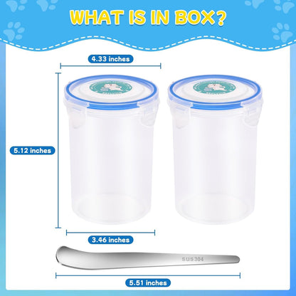 Canned Cat Food Storage Lids,Reusable Airtight Can Cover Pet Food Sealer - Keeps Dog Food Storage Container Food Fresh, Cat Food Container Eliminates Odor, Easy To Use With SUS 304 Spoon,Can Opener