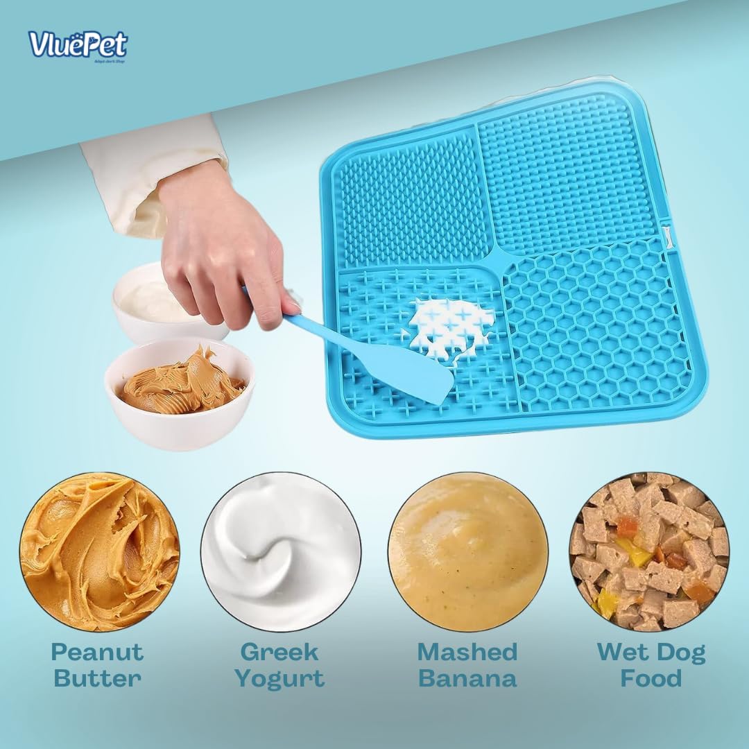 VALUEPET | Dog Lick Mat - Silicone Lick Mat for Anxiety Relief - Slow Feeder Licking Pad for Butter, Yogurt, & Peanut - Suitable for Dog Training, Boredom Reducer, Bathing & Grooming - Paw - 6.6 Inch
