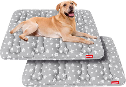 Dog Crate Bed Mat (36" X 23"), Soft Dog Bed Mat with Cute Stars, Personalized Crate Pad, Anti-Slip Bottom, Machine Washable Kennel Pad