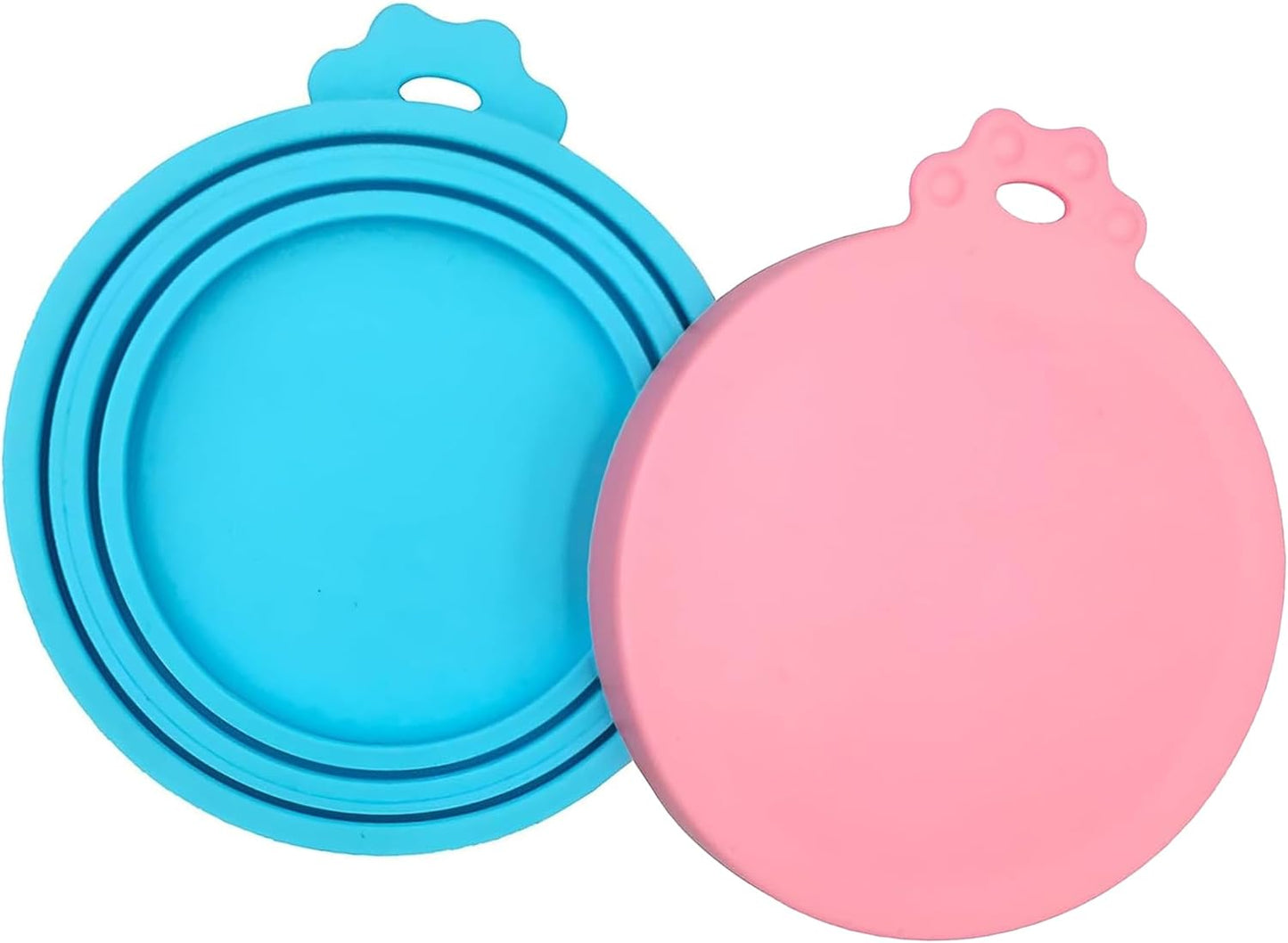 2 Pack Pet Food Can Covers, Silicone Universal Can Lids for Dog & Cat Food, BPA Free, One Fit Most Standard Size Food Cans Green/Blue