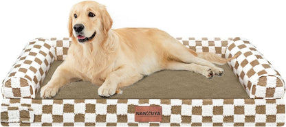 Large Dog Bed Orthopedic Washable: Beds Bolster XL Bed Large Big Dogs Memory Foam Couch Sofa Waterproof with Removable Cover