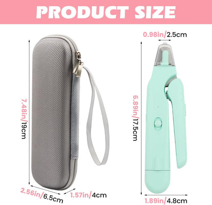 2-in-1 Dog Nail Grinder & Dog Nail Clippers Trimmers, Dogs Trimmer with LED Light + Splash Guard + Storage Case, Pet Claw Clippers for Dogs Cats, USB Rechargeable (White)