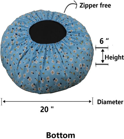 Waterproof Dog Bed Cover Replacement Round 42 Inch Grey