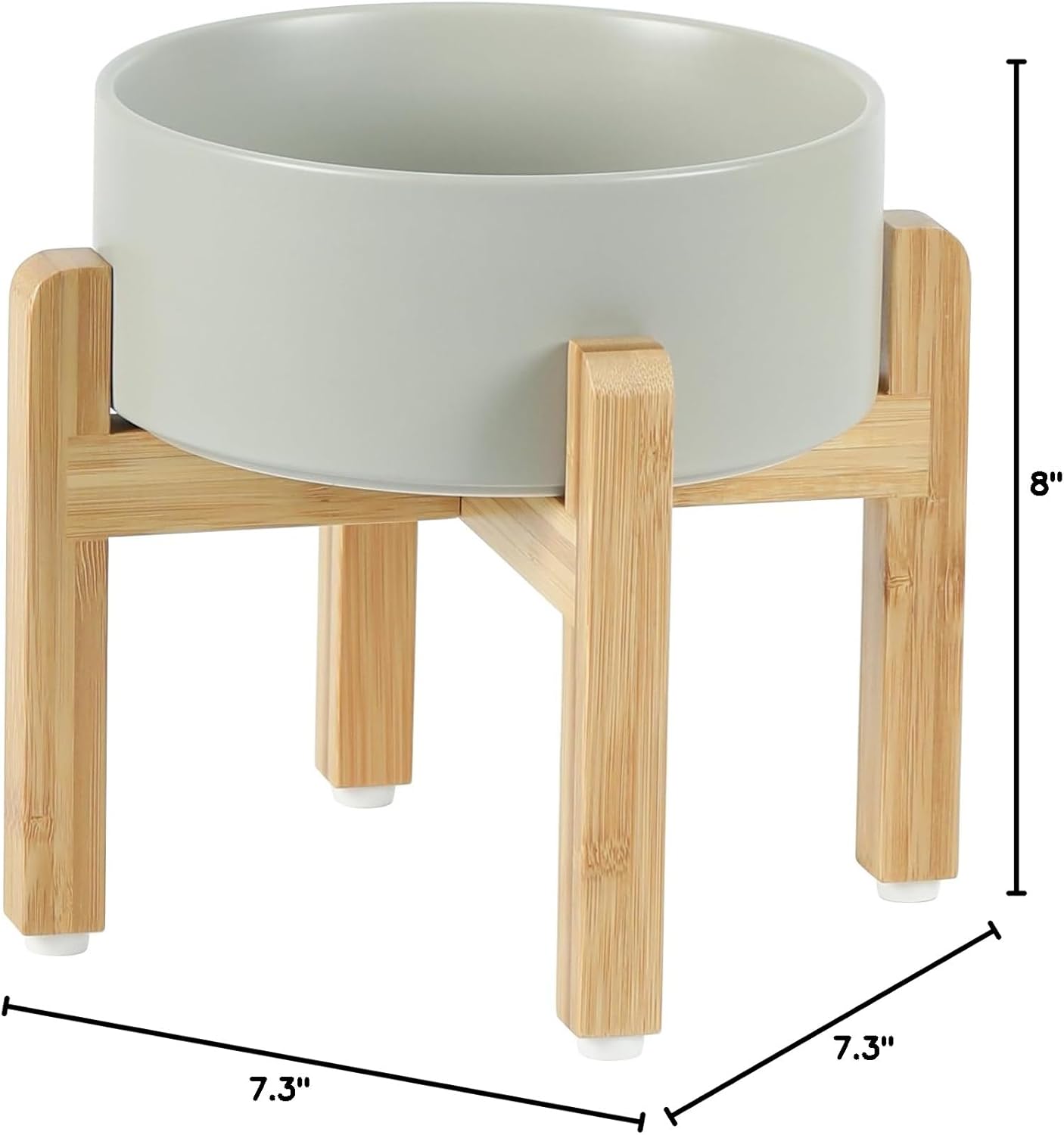 Havniva 8.3” Dog Bowls Elevated Ceramic Dog Food and Water Bowl, Raised Dog Water Bowl with Stand Non-Slip Rubber Base Large Capacity Feeding Pet Food Bowl for Large Dogs