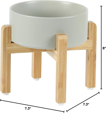 Havniva 8.3” Dog Bowls Elevated Ceramic Dog Food and Water Bowl, Raised Dog Water Bowl with Stand Non-Slip Rubber Base Large Capacity Feeding Pet Food Bowl for Large Dogs