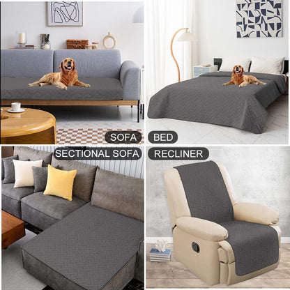 fuguitex Waterproof Dog Bed Cover Couch Cover, Anti-Slip Cat Mat Pet Pad Blanket for Sofa Chair Recliner Furniture Protrctor
