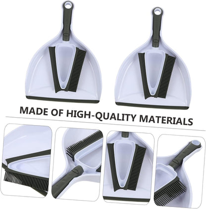 Outanaya Pet Hair Removal Dust Removal Set 2-in-1 Brush Dustpan Pet Rake for Carpet Hair Collector