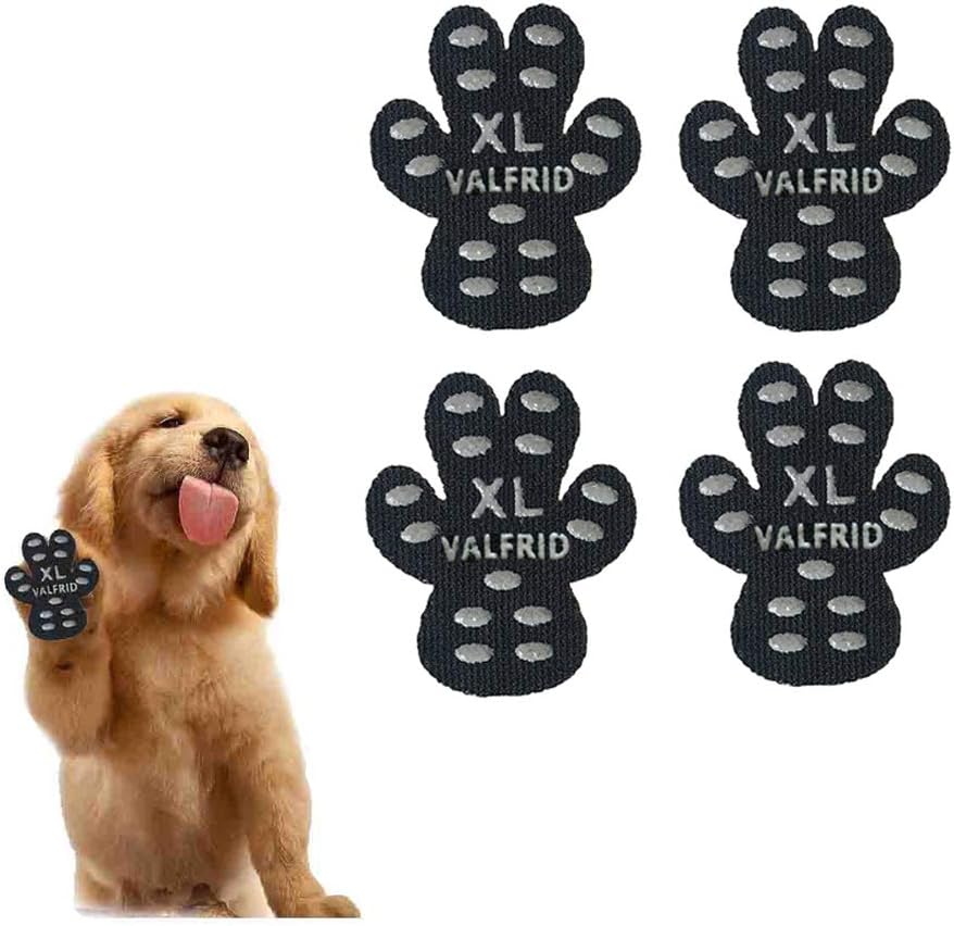 VALFRID Dog Paw Anti-Slip Grips to Keeps Dogs from Slipping On Hardwood Floors,Best for Summer Hot Pavement,Self Adhesive Resistant Dog Shoes Booties Socks Replacement XXL 24 Pieces