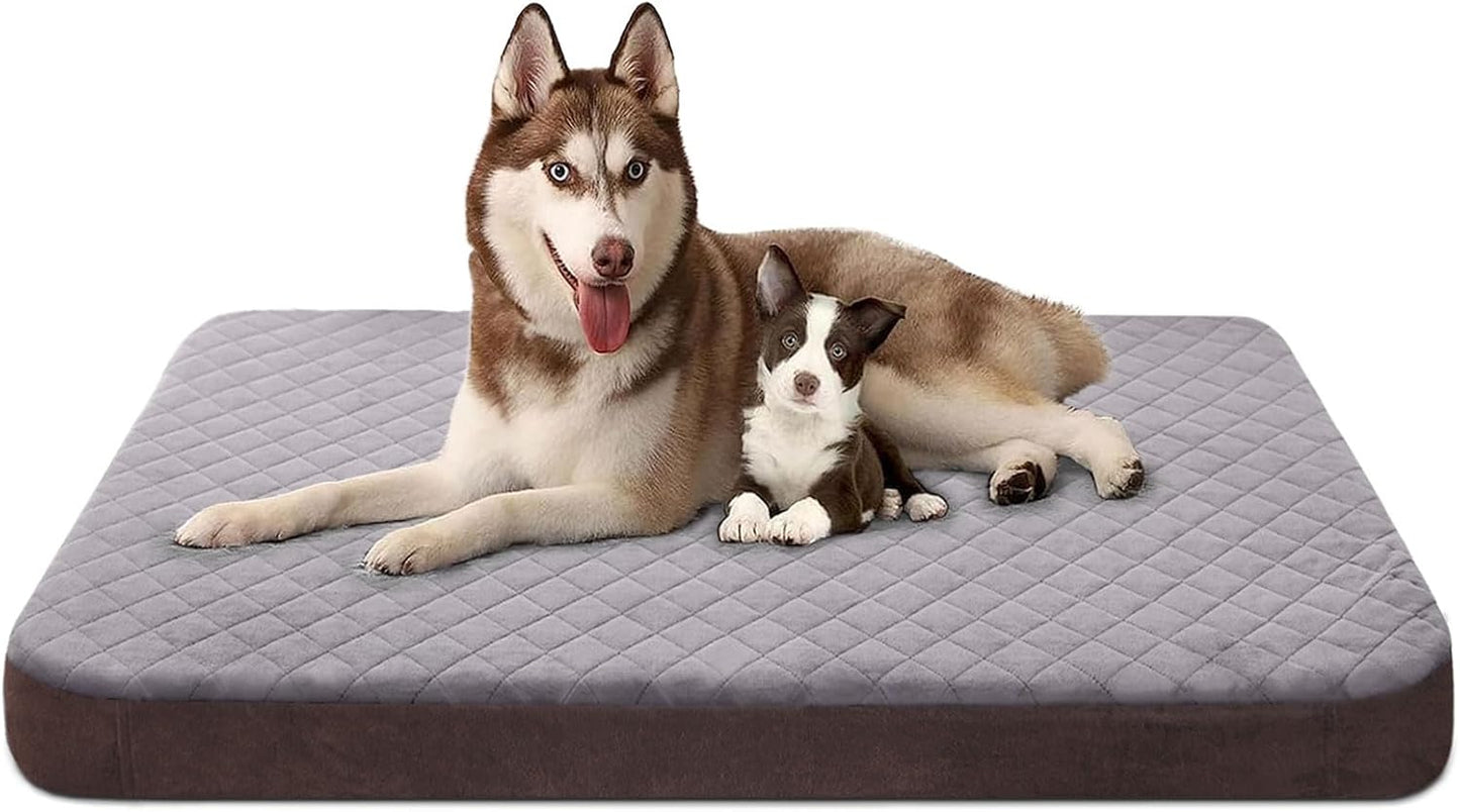 Large Dog Bed, High Density Foam, Good Resilience for Enough Cushion to Large Dogs Such as Great Dane, 47 * 39 Inches Widen Pet Bed, Non Slip Bottom with Removable Washable Cover