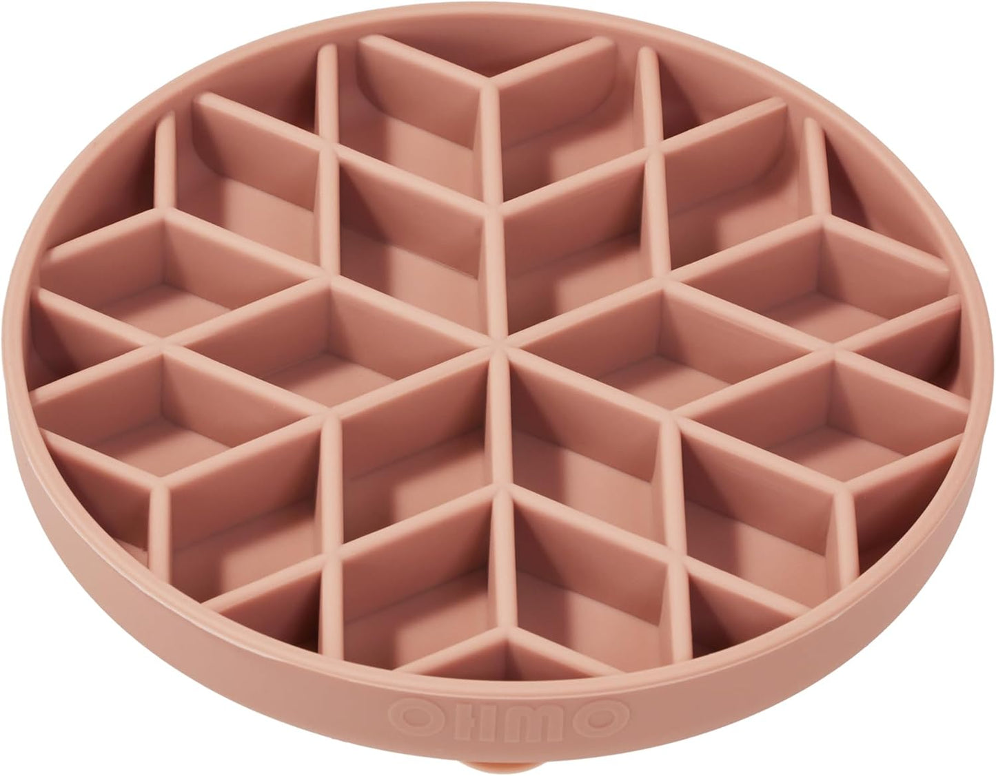 OHMO Slow Feeder Dog& Cat Bowl, Silicone Puppy Cat Food Bowl with Anti-Slip Suction Cup Slow Down Small Dogs Eating, Anti Choking (S-Tree of Life,Sage Green)