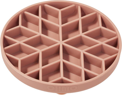OHMO Slow Feeder Dog& Cat Bowl, Silicone Puppy Cat Food Bowl with Anti-Slip Suction Cup Slow Down Small Dogs Eating, Anti Choking (S-Tree of Life,Sage Green)