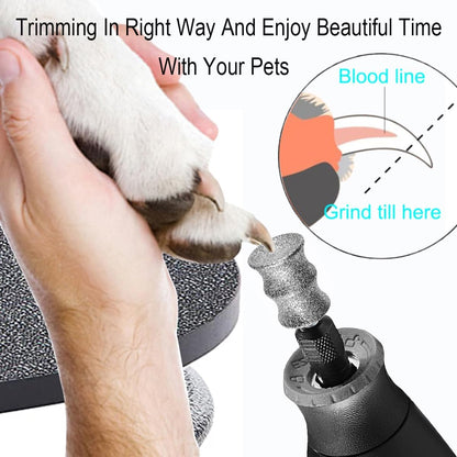 Diamond Rotary Grinder Bits for Dog - Pet Nail Grinder Attachment - 1/8" Replacement Grinder Wheel for Dremel - Pet Nail File & Clippers for Medium Large Dogs (XL)