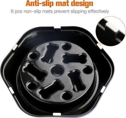 UPSKY Slow Feeder Dog Bowl Anti-Chocking Slower Feeding Pet Puzzle Bowls, Interactive Bloat Stop Dog Food Dishes Non-Slide Dogs Lick Treat for Small Medium