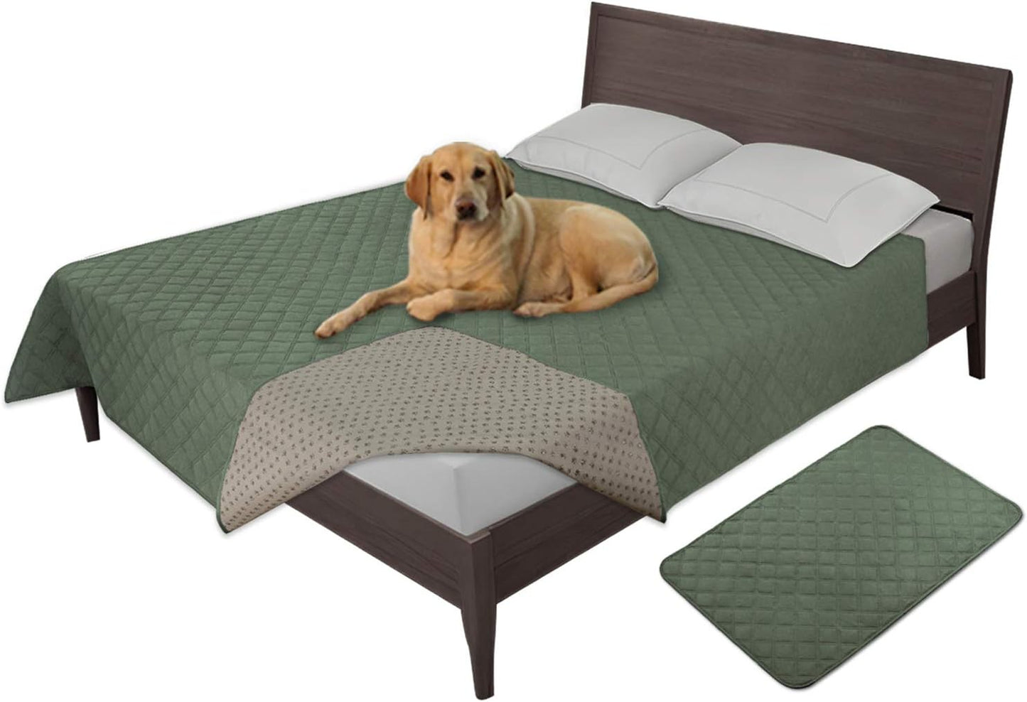 Easy-Going 100% Waterproof Dog Bed Cover, Non-Slip Pet Blanket for Furniture, Washable Couch Cover, Repleasement Sofa Cover (68x82 in,Gray)