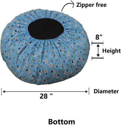 Waterproof Dog Bed Cover Replacement Round 42 Inch Grey