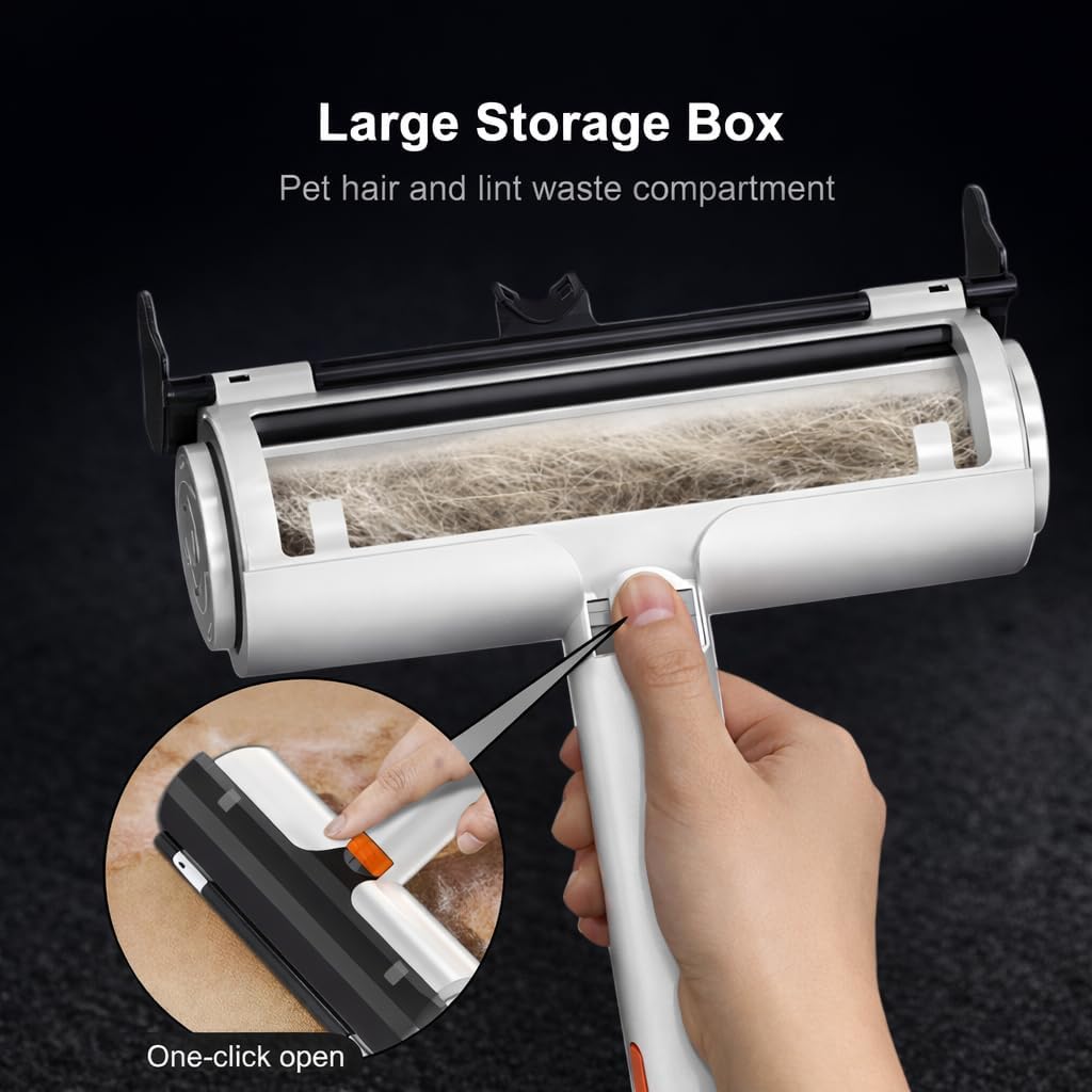 Pet Hair Remover for Furniture, Reusable Pet Hair Removal Tool, Self Cleaning Fur Remover for Couch, Carpet, Rugs, Bedding & Car Seats, Dog & Cat Hair Remover, Reusable lint Roller