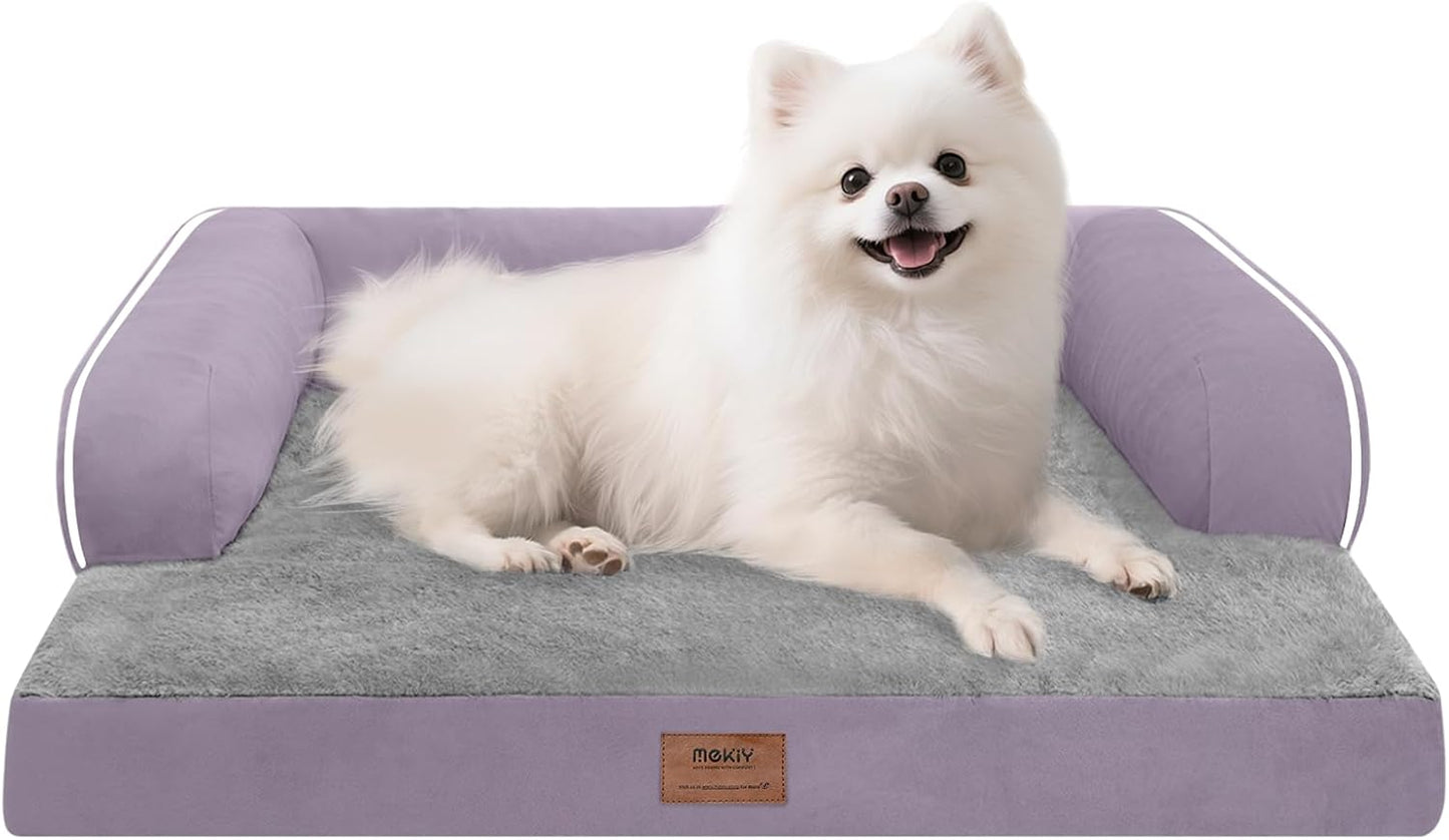 Large Dog Bed Orthopedic Washable - Beds Bolster - Medium XL XLarge Big Dogs - Memory Foam Couch Sofa - Waterproof with Removable Cover