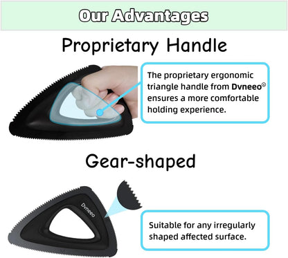 Pet Hair Removal Tool, Carpet Dog Hair Remover for Car Interior- Rapid Removal, Durable & Ergonomic, for Car Mats, Couch, Furniture, Carpets (Black)